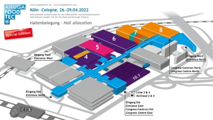 Hall allocation Anuga FoodTec Hall allocation
