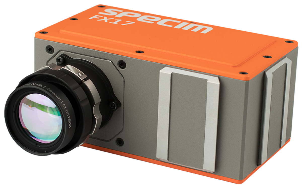 The Specim FX17 is based on an InGaAs sensor and covers 224 wavelength bands in the near infrared range from 900 to 1,700 nanometres.