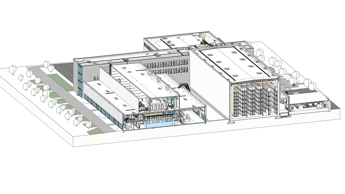 A holistic approach follows the integrated planning of all construction and technical works including production and logistics in a model. Integrated planning of all construction and technical works including production and logistics
