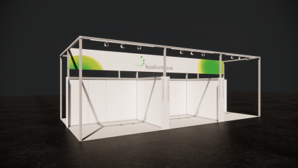 Sample image: basic equipment of an exhibitor stand 12 sqm