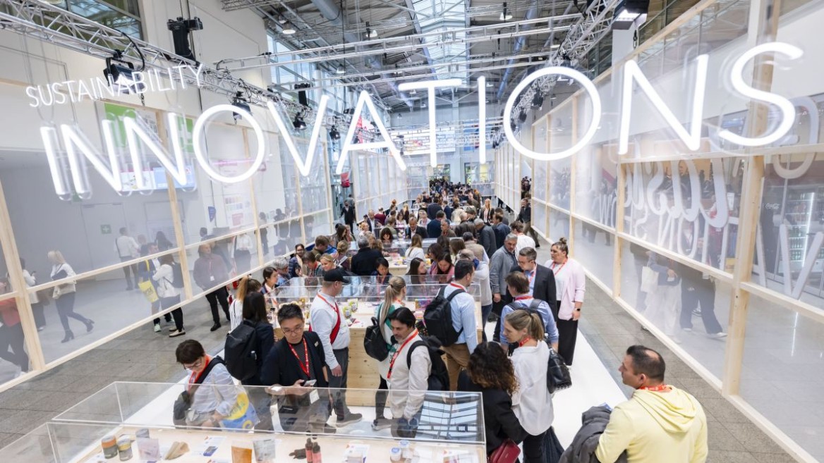 Visitors in the exhibition halls of Anuga 2025