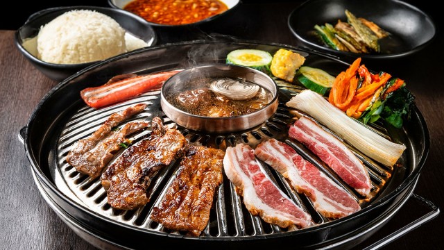 Korean Food on a korean flag