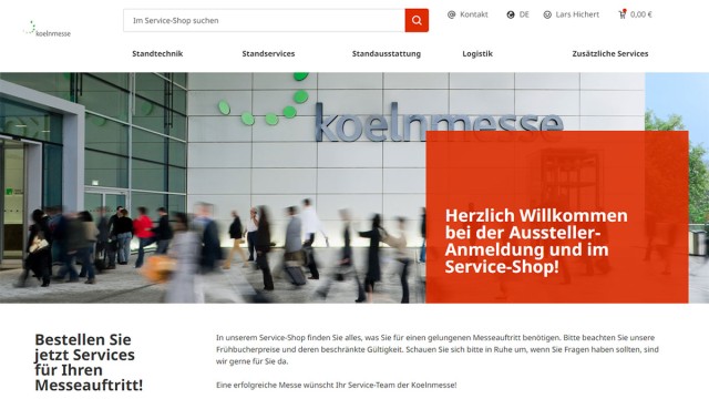 So einfach funktionierts: Service Shop Koelnmesse