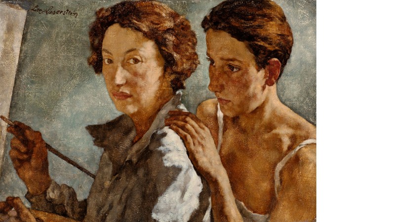 The painting “Me and My Model” by Lotte Laserstein