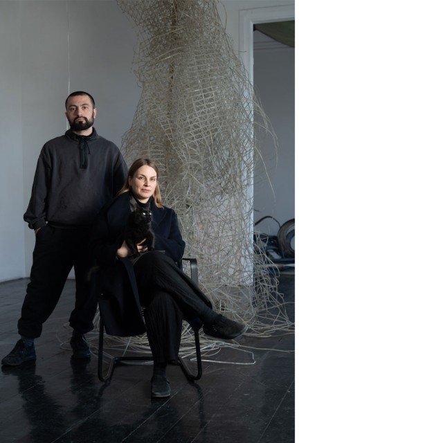 Gallery owners Lisa Offermann and Nika Lelashvili from LC Queisser 