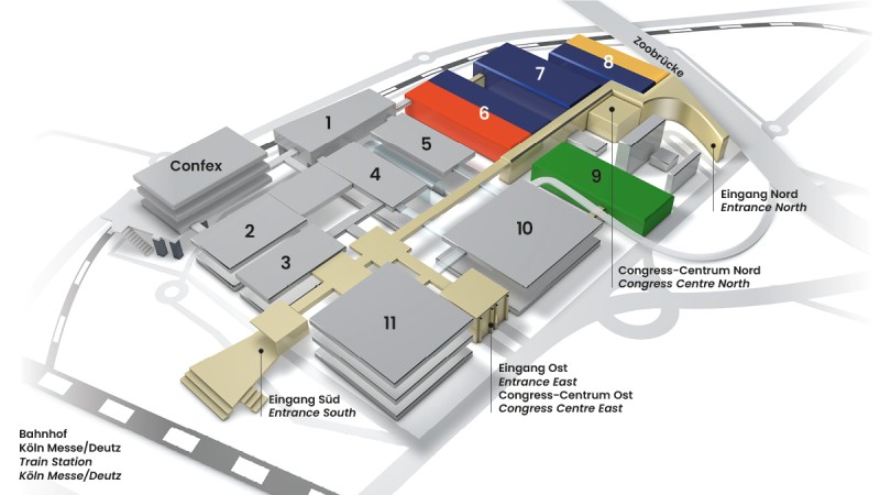 Hallen- und Gelädeplan