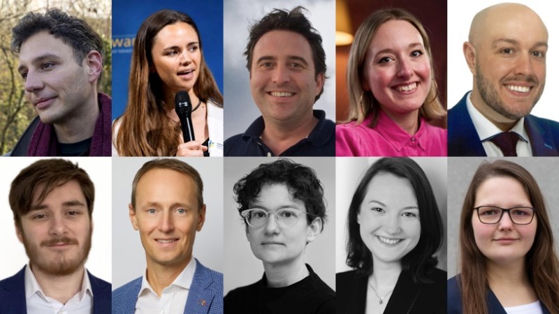 Illustration with 14 selected speakers of the gamescom congress