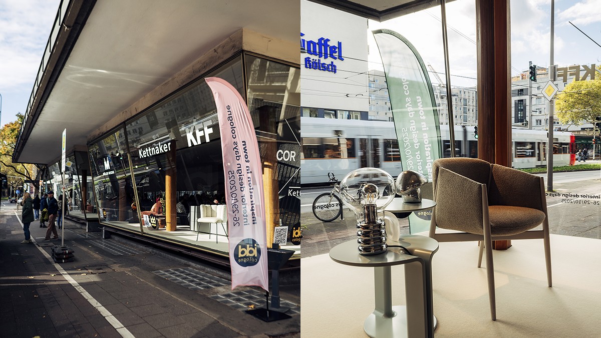 An icon of 1950s modern architecture, the Stoff Pavilion Moeller served as one of the main venues for idd cologne this year. Photos: Koelnmesse / Lintur