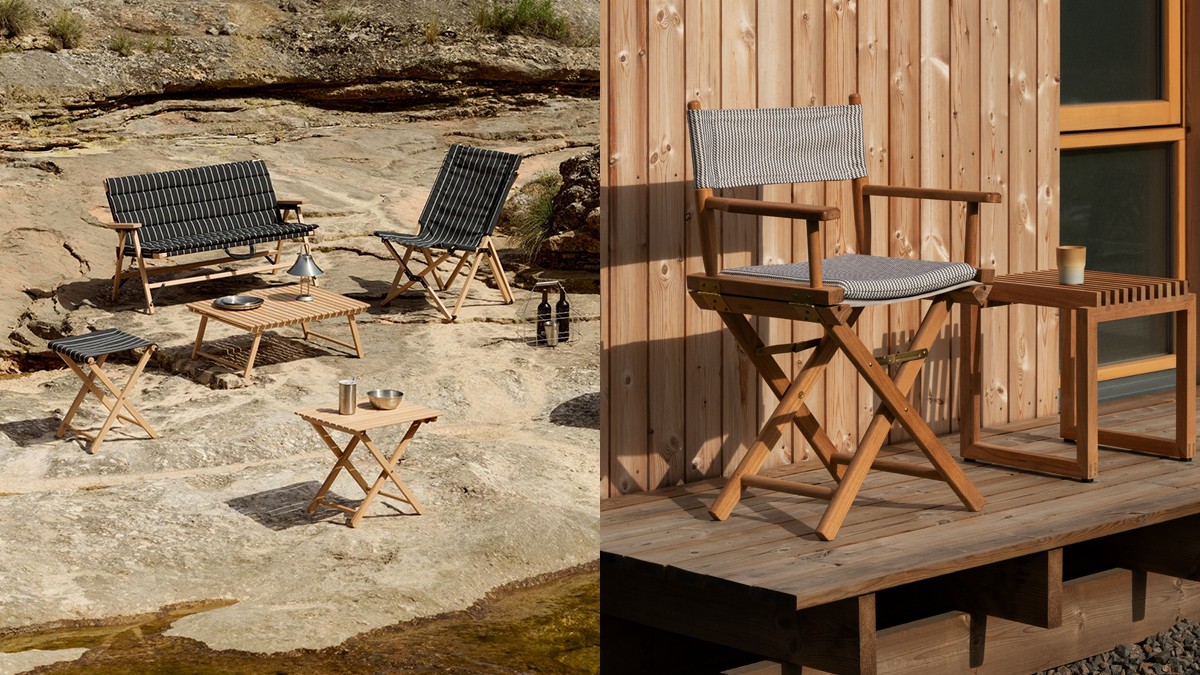 Outdoor folding chairs and folding tables