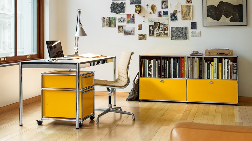 Einrichtung-mit-Trendfarbe-Gelb:-modulare-Sideboards-von-USM-Haller Einrichtung mit Trendfarbe Gelb: modulare Sideboards von USM Haller