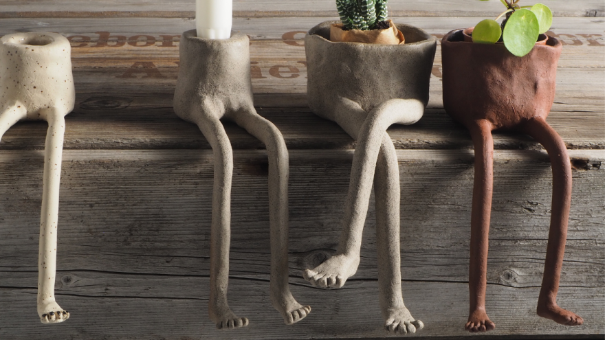 handmade-pots-and-candleholders Handmade pots and candleholders by Swedenland Ceramic Studio