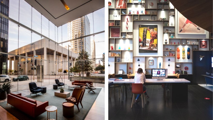 Hotellobby und Hotel-Co-Working-Space