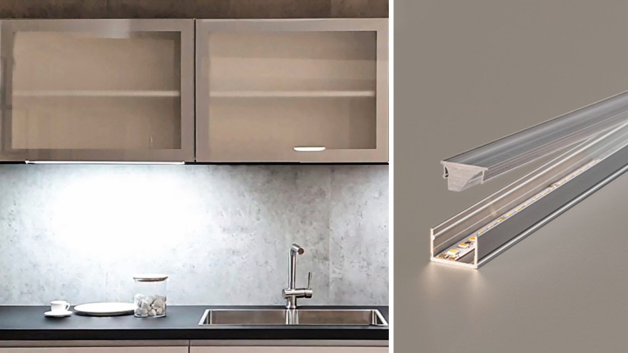 The-Linear-Lens The Linear Lens from Häfele produces double the illuminance without increasing energy consumption.