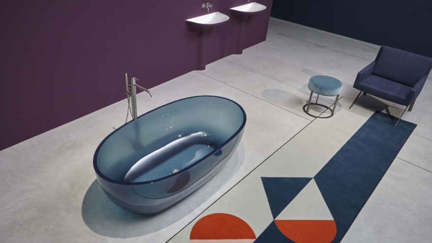 'Reflex'-bathtub-by-Antonio-Lupi-Design-S.p.A 'Reflex' bathtub in new material Cristalmood by Antonio Lupi Design S.p.A