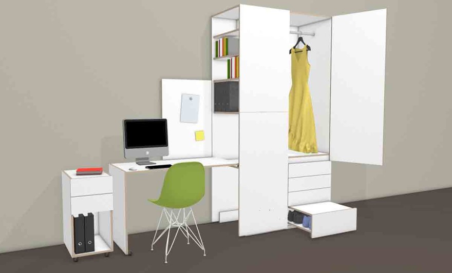 michael-hilgers-work-dress2 Work-dress von Michael Hilgers als Kleiderschank und Mini-Büro