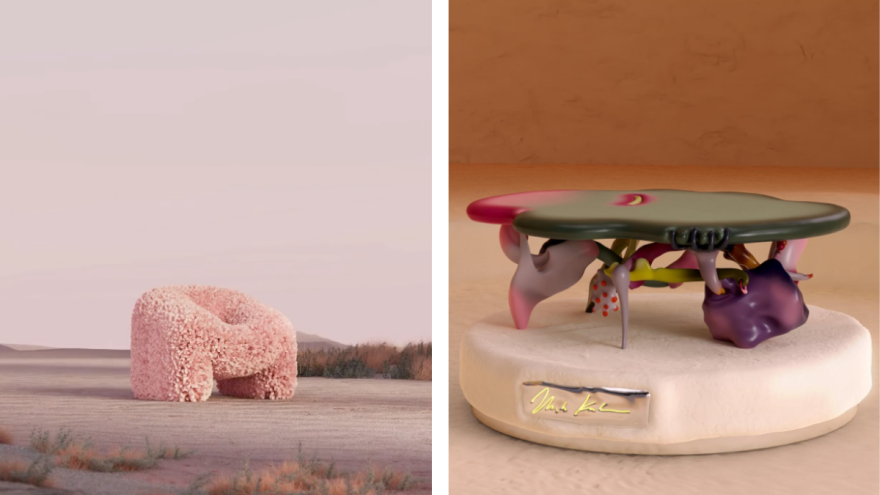 NFT furniture by Andrés Reisinger and Misha Kahn