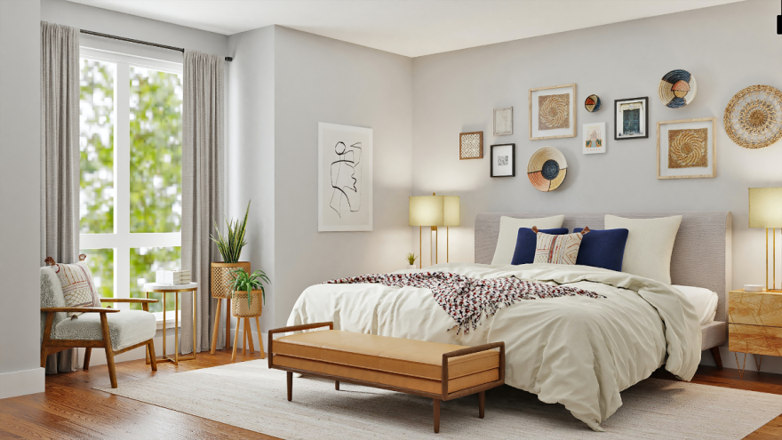 Aufgeräumtes-und-gemütliches-Schlafzimmer Aufgeräumtes und gemütliches Schlafzimmer