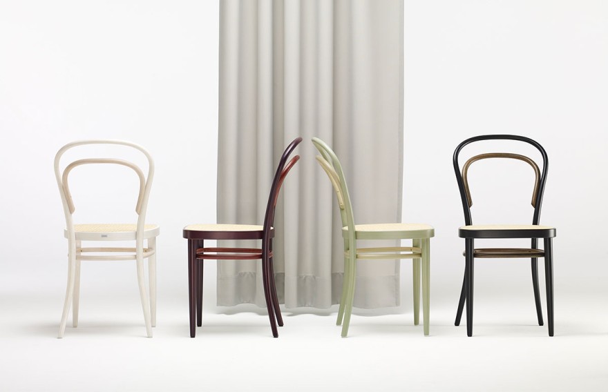 two-tone-edition The Thonet Chair 214 shows classic colours in a modern look
