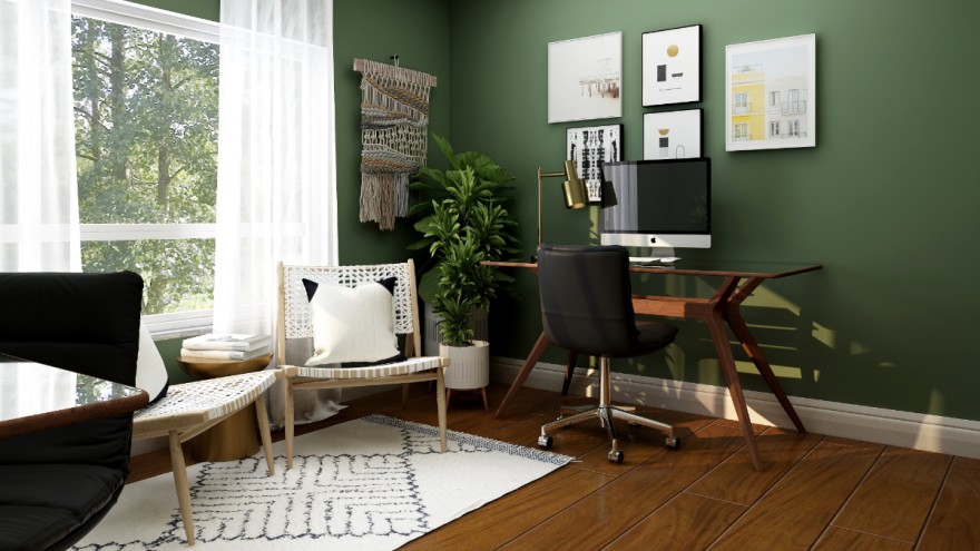 home-office-in-the-living-room Changing forms of living: home office in the living room