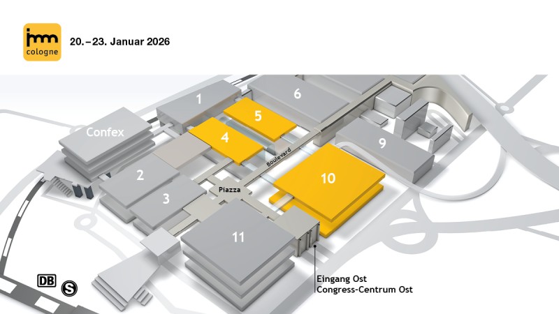 Hallenplan der imm cologne