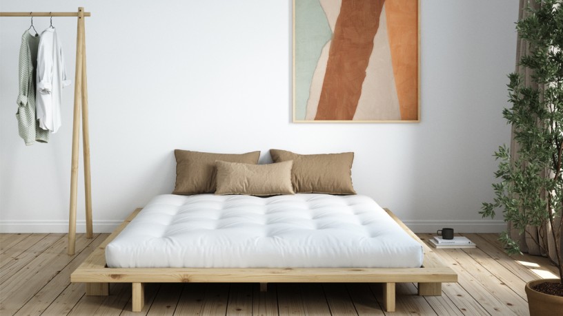 Futon as a bed in a sleeping room