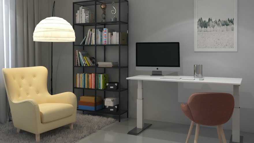 Power-assisted height-adjustable desk by Hettich Desk by Hettich