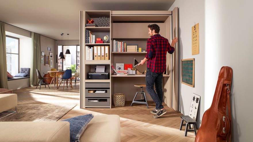 Die Pocketsysteme von Blum werten Wohnbereiche funktional auf, © Julius Blum GmbH Pocketsysteme von Blum