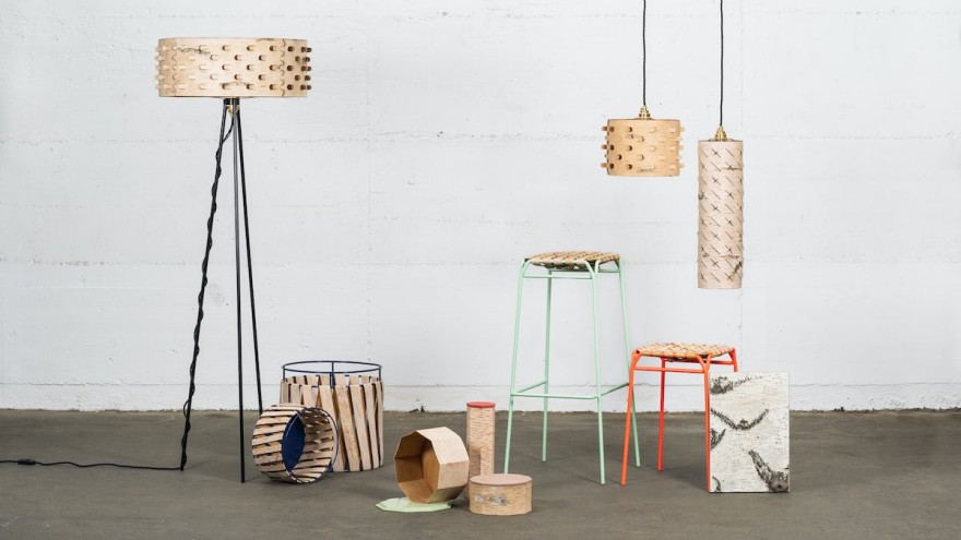 Furniture and lamps made from antibacterial birch bark, © Moya, Berlin © Moya, Berlin