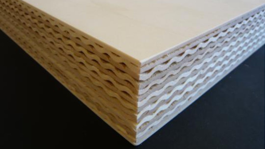 Leichtbauplatte „aerowood®“ vom Sperrholzwerk Schweitzer, © Sperrholzwerk Schweitzer GmbH