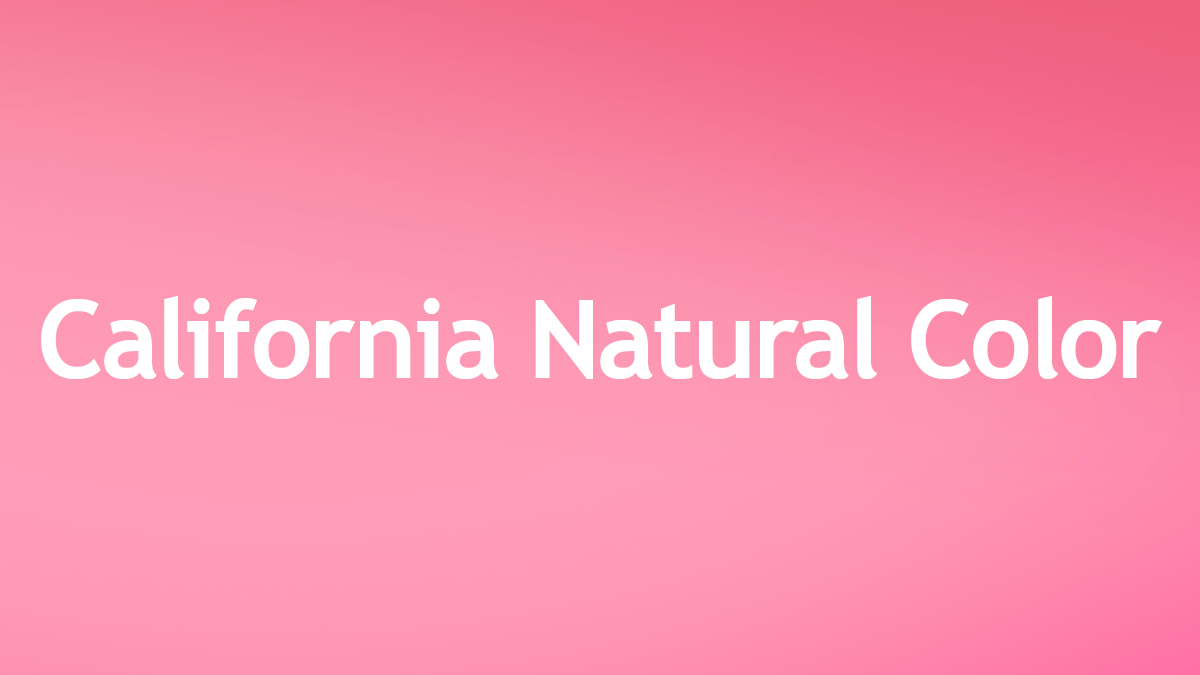 California Natural Color