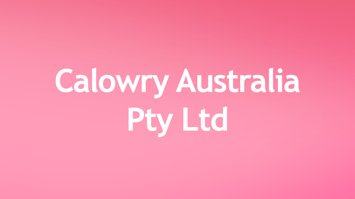 Calowry Australia Pty Ltd.