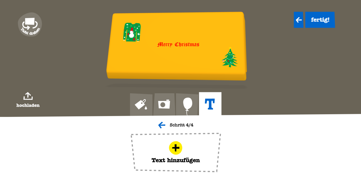 Screenshot of Tony Chocolonely's online configurator