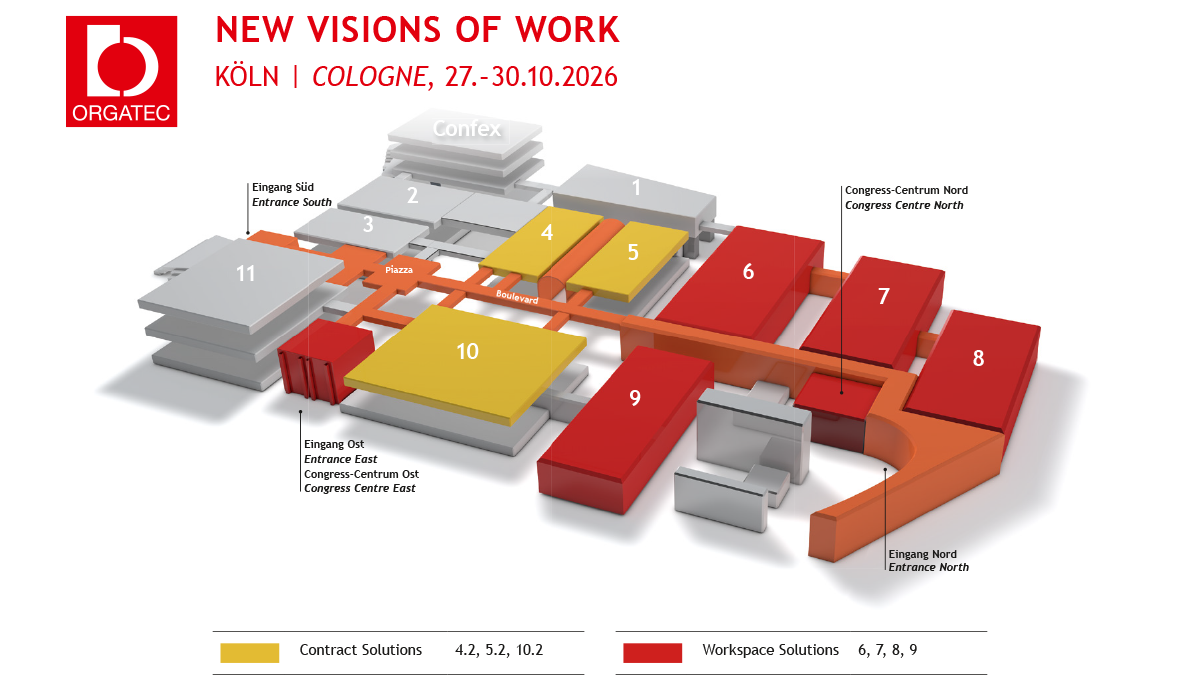 Hall plan ORGATEC 2026 Hall plan ORGATEC 2026