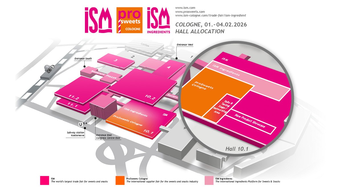 ProSweets Cologne 2026 Hallenplan ProSweets Cologne 2026 Hallenplan