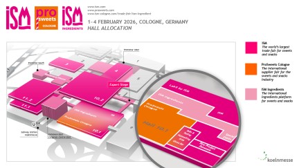 Hallenplan der ProSweets Cologne 2023