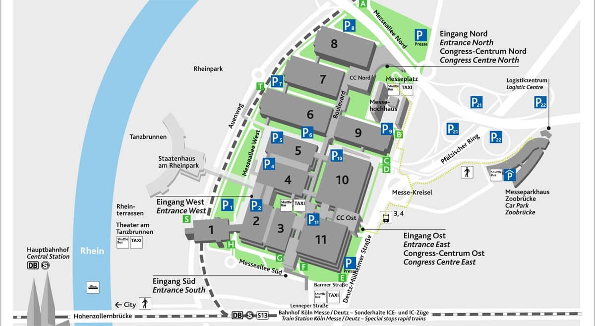 site plan Koelnmesse