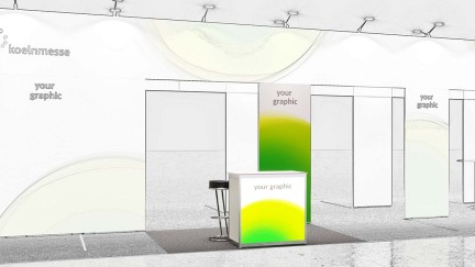 Exemplary basic equipment of an exhibitor stand