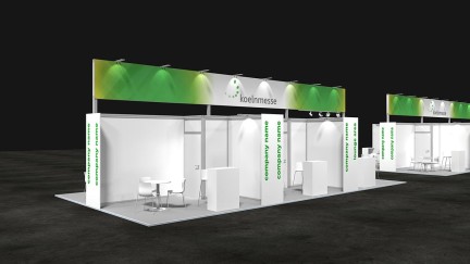 Sample image: basic equipment of an exhibitor stand 12 sqm